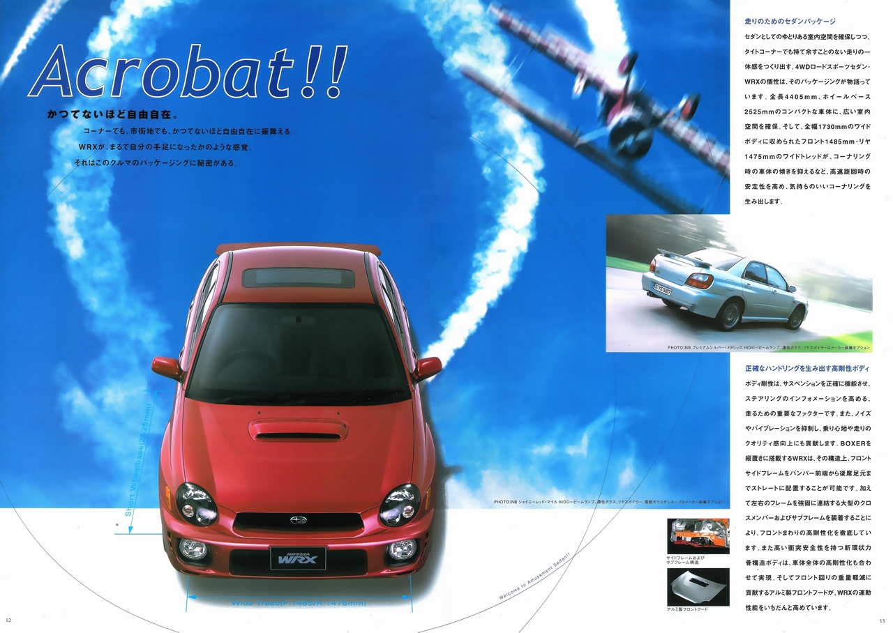 2001年12月 インプレッサWRX ＆スポーツワゴンSTI カタログ(7)